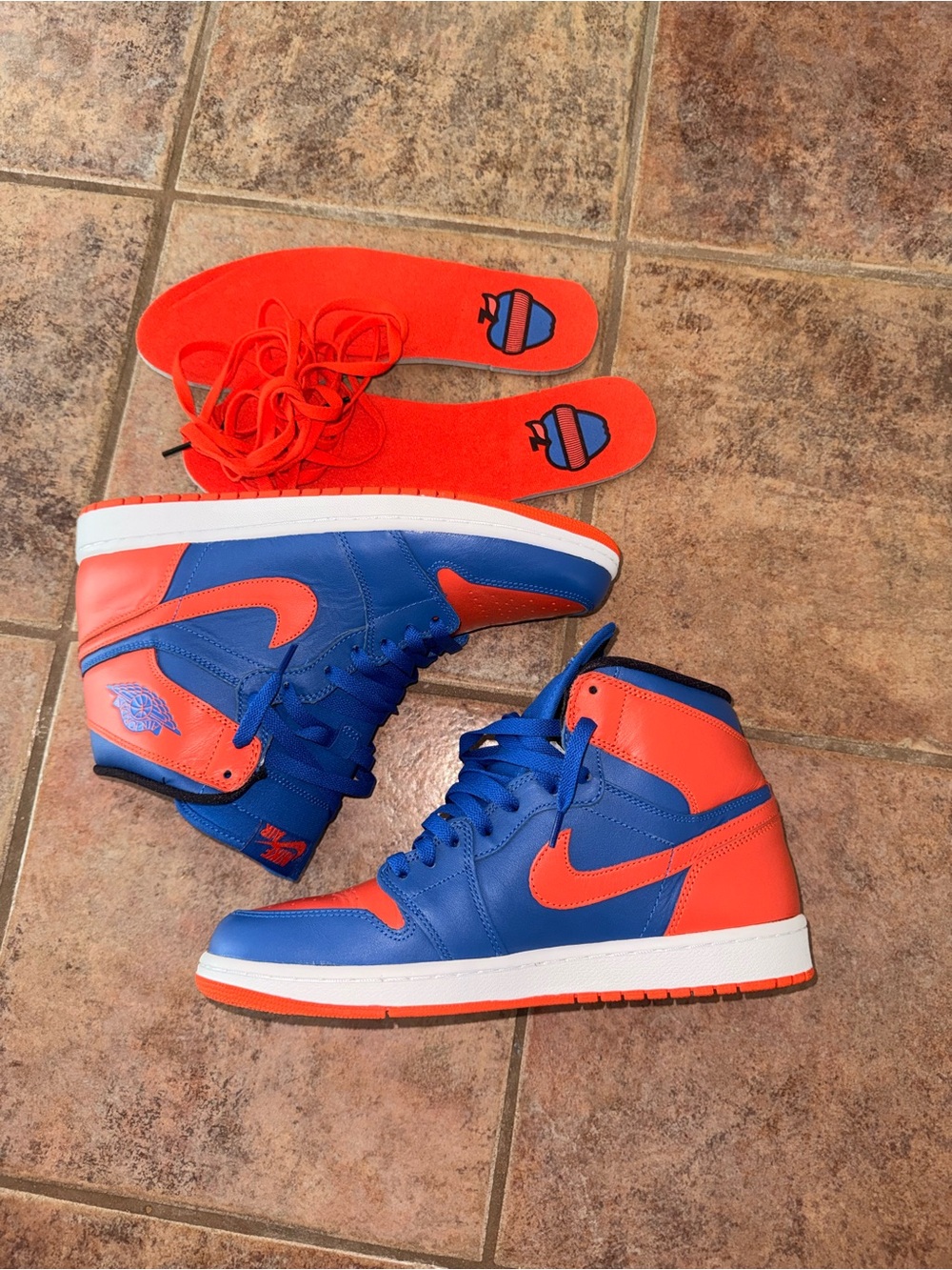 Jordan Men's High-Top Sneakers in Blue & Orange